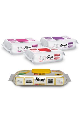 Sleepy Easy Clean Çiçek Serisi&Süper Yağ Çözücü Yüzey Temizlik Havlusu&Mendili(3x100+30)