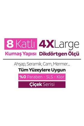 Sleepy Easy Clean Lilyum Buketi Mopa Uyumlu Yer Temizlik Havlusu&Mendili 20 Yaprak