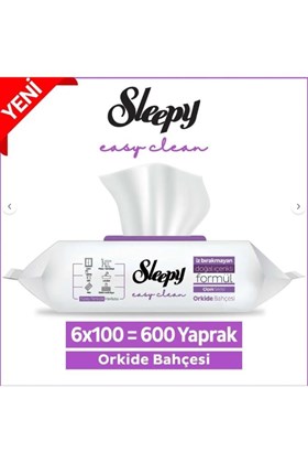 Sleepy Easy Clean Orkide Bahçesi Yüzey Temizlik Havlusu 6x100