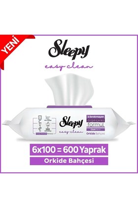 Sleepy Easy Clean Orkide Bahçesi Yüzey Temizlik Havlusu 6x100