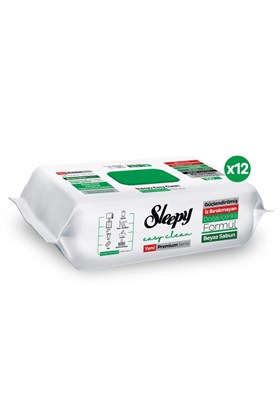 Sleepy Easy Clean Premium Beyaz Sabun Katkılı Yüzey Temizlik Havlusu Mendili 12x100 (1200 Yaprak)