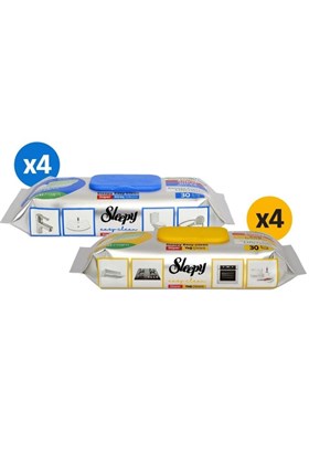 Sleepy Easy Clean Süper Yağ Çözücü&kireç Sökücü Yüzey Temizlik Havlusu&mendili 8x30 (240 YAPRAK)