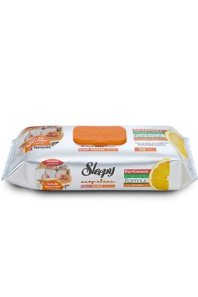 Sleepy Easy Clean Süper Yüzey Temizlik Mutfak Havlusu&mendili Portakal Yağlı 50 Yaprak