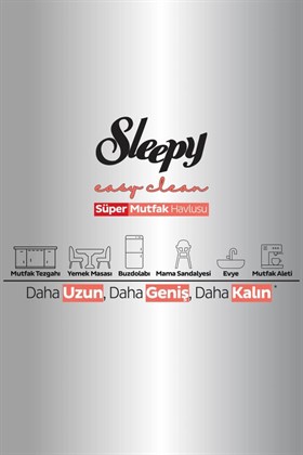 Sleepy Easy Clean Süper Yüzey Temizlik Mutfak Havlusu&Mendili Greyfurt Yağlı 50 Yaprak
