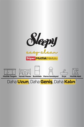 Sleepy Easy Clean Süper Yüzey Temizlik Mutfak Havlusu&Mendili Limon Yağlı 50 Yaprak