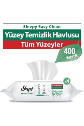 Sleepy Easy Clean Yüzey Tem. Havlusu 100 x4 Adet