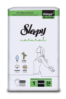 Sleepy Ekonomik Ikili Paket (Natural Ultra Hassas Hijyenik Ped Normal 24Lü + Günlük Ped Normal 40Lı)