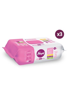Sleepy Floral Kişisel Bakım Havlusu 3x100 (300 Yaprak)