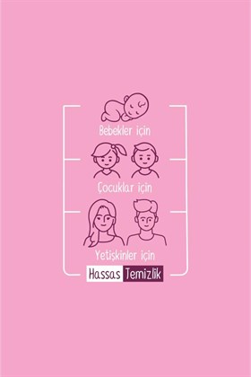 Sleepy Floral Kişisel Bakım Havlusu Çanta Boy 25 Yaprak