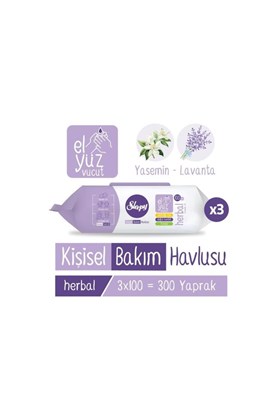 Sleepy Herbal Kişisel Bakım Havlusu 3x100 (300 Yaprak)