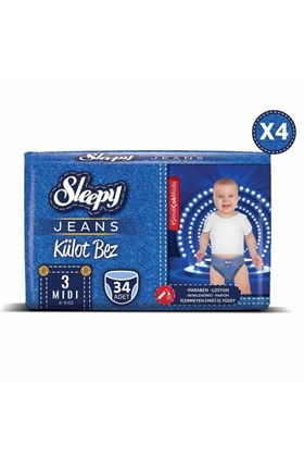 Sleepy Jeans Külot Bez 3 Beden Midi 4lü Jumbo 136 Adet