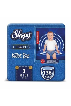 Sleepy Jeans Külot Bez 3 Beden Midi 4lü Jumbo 136 Adet
