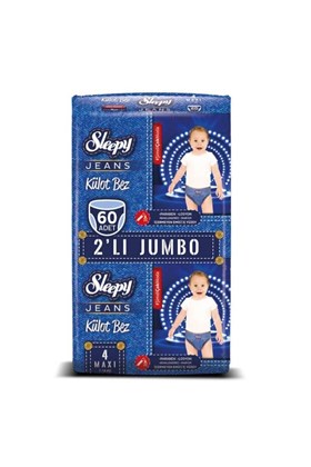 Sleepy Jeans Külot Bez 4 Beden Maxi 2Li Jumbo 60 Adet