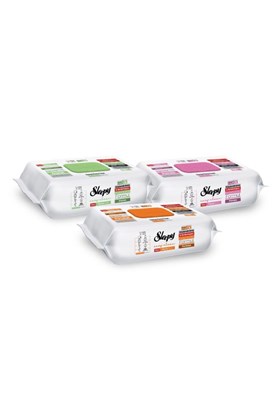 Sleepy Meyve Serisi Yüzey Temizlik Havlusu Mendili Portakal+Ananas+Pomelo 3x100 (300 Yaprak)