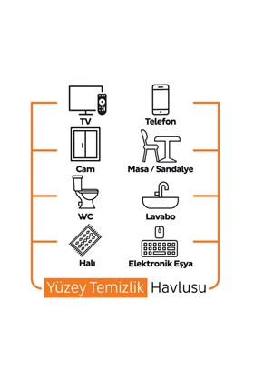Sleepy Meyve Serisi Yüzey Temizlik Havlusu Mendili Portakal 100 Yaprak
