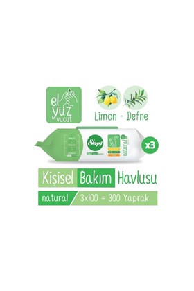 Sleepy Natural Kişisel Bakım Havlusu 3x100 (300 Yaprak)