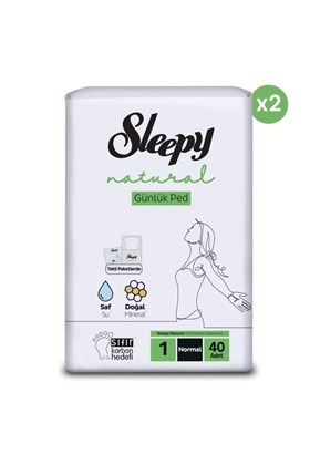 Sleepy Natural Ultra Hassas Günlük Ped Normal 80 Adet Ped