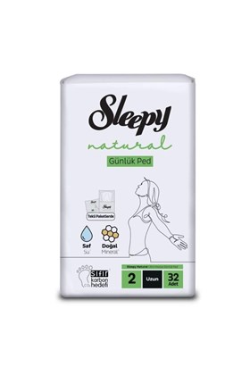 Sleepy Natural Ultra Hassas Günlük Ped Uzun 32 Adet Ped