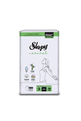 Sleepy Natural Ultra Hassas Hijyenik Ped 18li Gece X 6 Paket