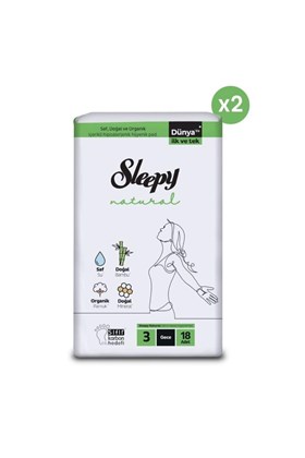 Sleepy Natural Ultra Hassas Hijyenik Ped Gece 36 Adet Ped