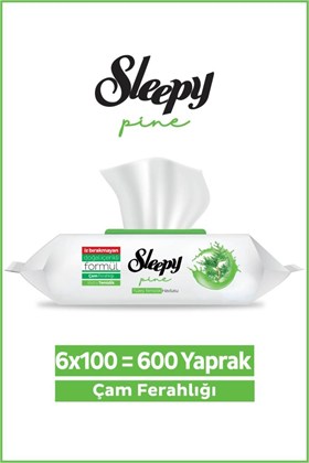 Sleepy Pine Yüzey Temizlik Havlusu&Mendili Çam Ferahlığı 6x100 (600 Yaprak)