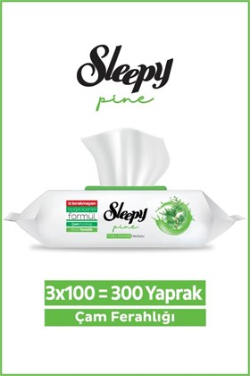 Sleepy Pine Yüzey Temizlik Havlusu&Mendili Çam Ferahlığı 3x100 (300 Yaprak)