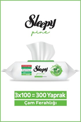 Sleepy Pine Yüzey Temizlik Havlusu&Mendili Çam Ferahlığı 3x100 (300 Yaprak)