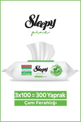 Sleepy Pine Yüzey Temizlik Havlusu&Mendili Çam Ferahlığı 3x100 (300 Yaprak)