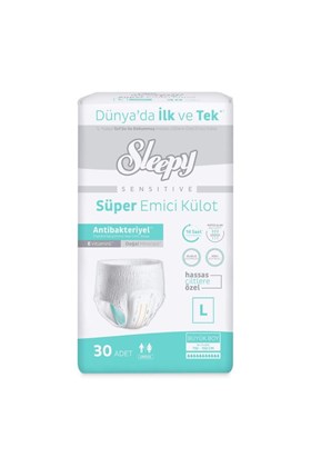 Sleepy Sensitive Antibakteriyel Emici Külot Large 30 Adet