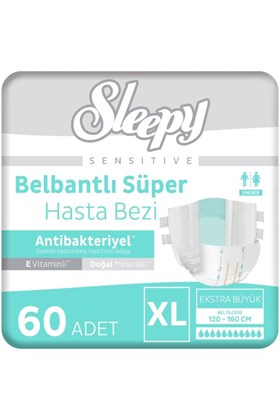 Sleepy Sensitive Süper Yetişkin Hasta Bezi Xlarge 30x2 60 Adet