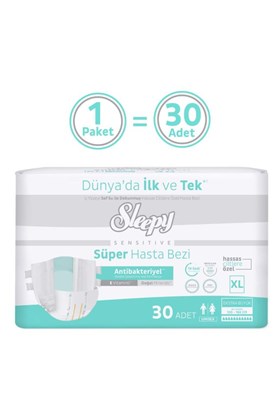 Sleepy Sensitive Süper Yetişkin Hasta Bezi Xlarge 30 Adet