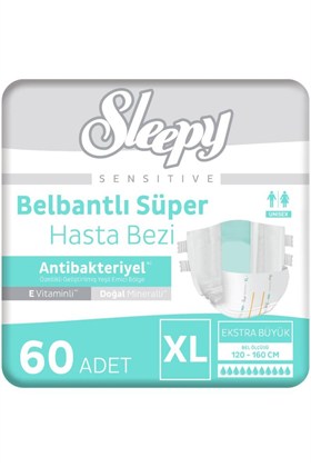 Sleepy Sensitive Süper Yetişkin Hasta Bezi Xlarge 30x2 60 Adet