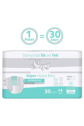 Sleepy Sensitive Süper Yetişkin Hasta Bezi Small 30 Adet