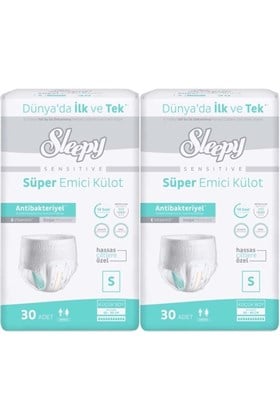 Sleepy Yetişkin Bezi Emici Külot S - Küçük - Small 60 Adet (2PK*30)