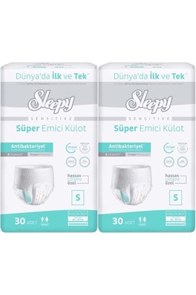 Sleepy Yetişkin Bezi Emici Külot S - Küçük - Small 60 Adet (2PK*30)