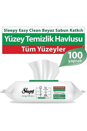 Sleepy Yüzey Temizlik Havlusu 100 Yaprak 4 Adet