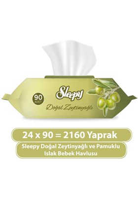 Sleepy Zeytinyağlı Islak Havlu 24x90lı (2160 YAPRAK)