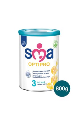 Sma Optipro 3 No 800g 1-3 Yaş Bebek Devam Sütü