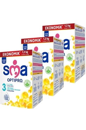 SMA Optipro Probiyotik 3 1- 3 Yaş Devam Sütü 1200 Gr X 3 Adet