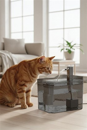 Tiny Kiwipets KPF-10544 Evcil Hayvan Su Çeşmesi | 1.5 L Hazne & Filtreli & Sessiz Çalışma