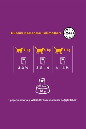 Whiskas Tavuklu Poşet Kedi Yaş Mama 85 G 12X