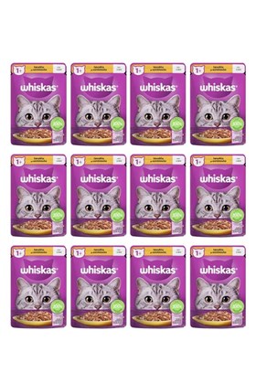 Whiskas Tavuklu Poşet Kedi Yaş Mama 85 G 12X