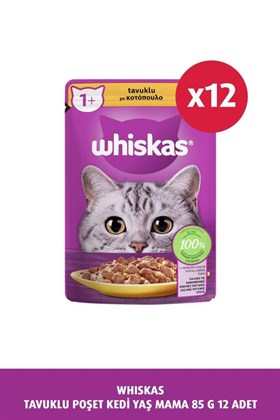 Whiskas Tavuklu Poşet Kedi Yaş Mama 85 G 12X