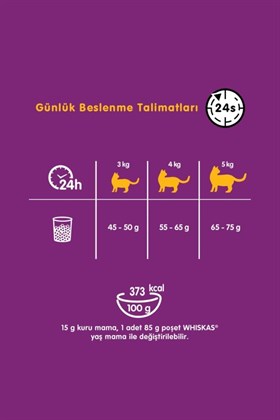 Whiskas Yetişkin Tavuklu Kedi Maması 1.4 Kg