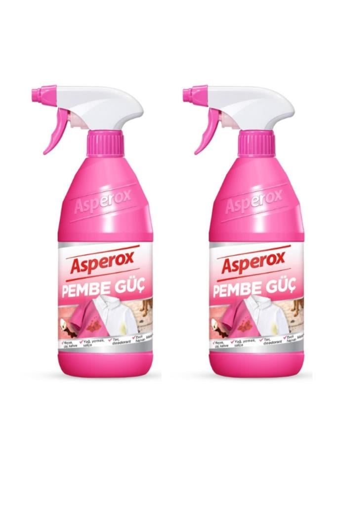 ASPEROX 650 ml Pembe Güç Leke Çıkarıcı Sprey Konsantre Formül ile Etkili Temizlik X2