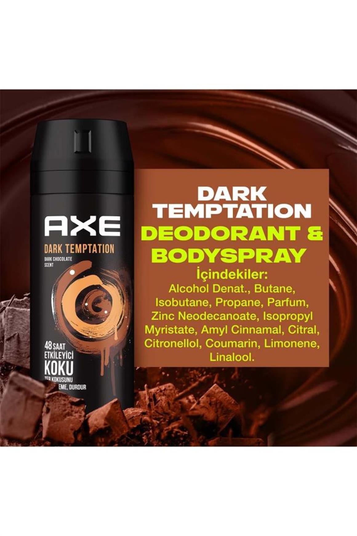 Axe Erkek Deodorant Sprey Dark Temptation 150 Ml
