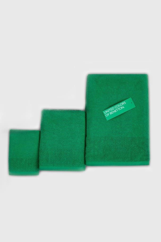 Benetton Home Banyo Havlu El Yüz Vücut Yeşil 3 Lü Set 70x140 cm 50x90 cm 30x50 cm %100 Pamuk