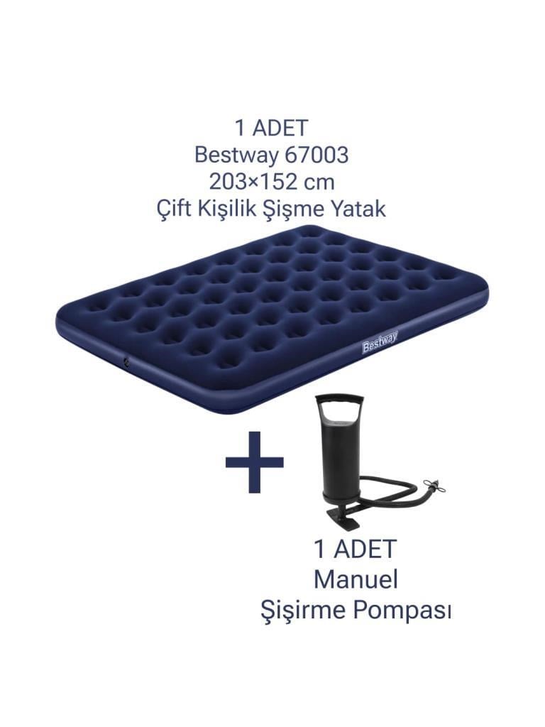 Bestway 67003 203X152 Çift Kişilik Şişme Yatak POMPALI