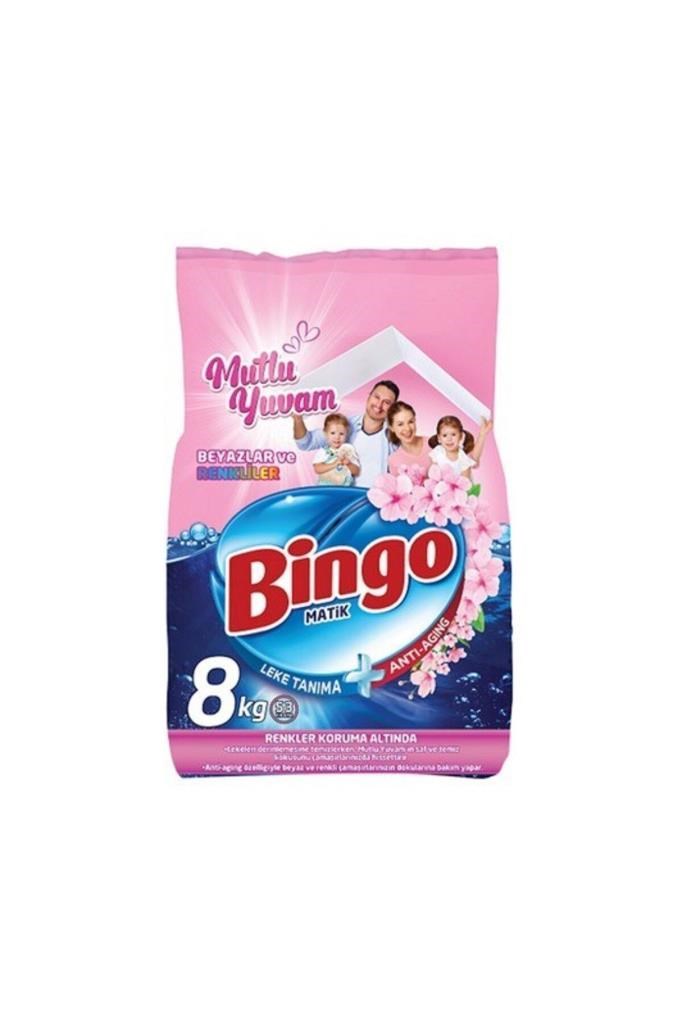 Bingo Matik Mutlu Yuvam Renkli Ve Beyazlar Toz Çamaşır Deterjanı 8 Kg