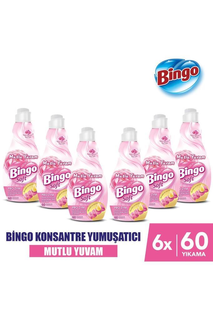 Bingo Soft Konsantre Çamaşır Yumuşatıcısı Mutlu Yuvam 1440 ml X 6 Adet